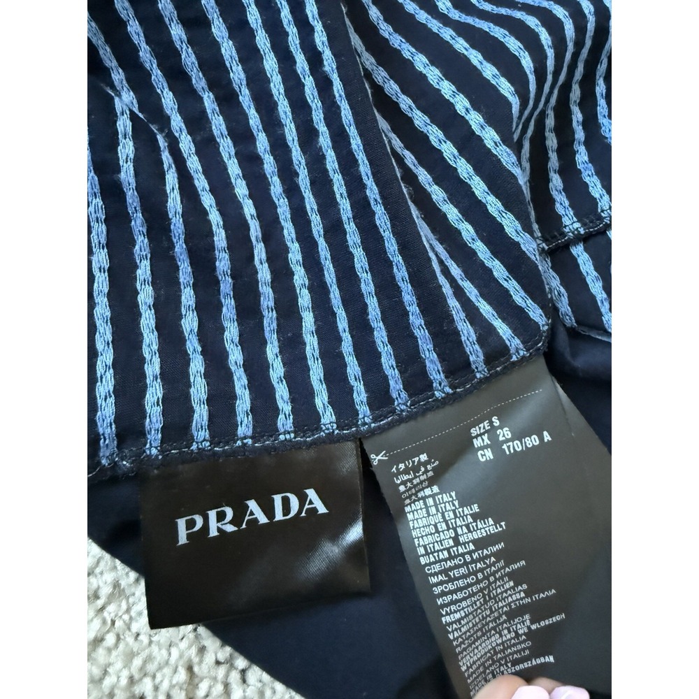 authentic Prada Women's nautical striped sweater Top 2014 SZ Small Blue Black - Picture 11 of 13